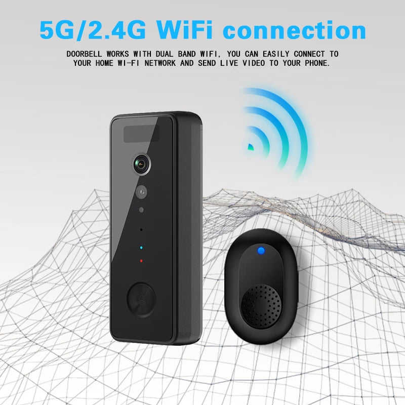 5G 2.4G WiFi Doorbell Camera 1080P Video Intercom Doorbell HD Night Vision PIR Motion Detection Ring Door Bell tuya smart home