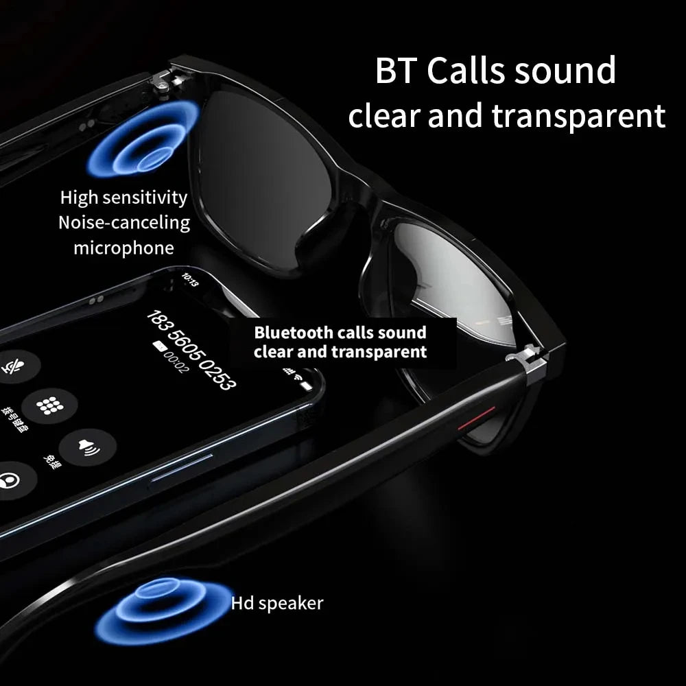 Smart Glasses Bluetooth Call Voice Assistant Listen Music Glasses Smart Sports Polarized Sunglasses Anti-Blue Eyeglasses