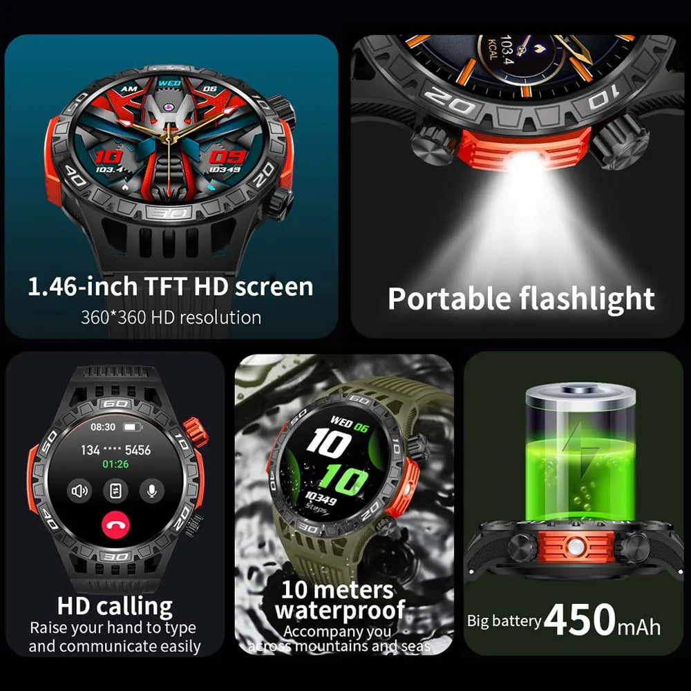 Reloj inteligente para hombre con iluminación LED para Android e IOS