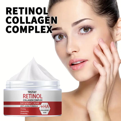 Retinol hyaluronic acid collagen complex, tightens skin, brightens skin tone, and repairs damaged skin