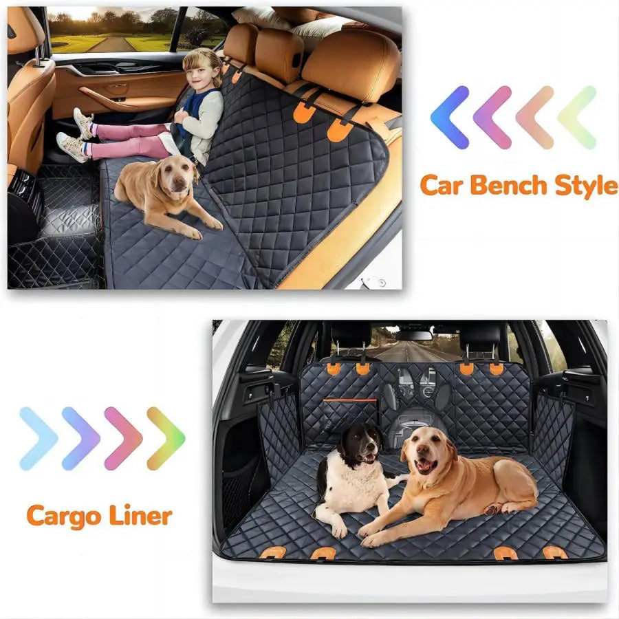 Car Seat Cover for BacDog k Seat, 100% Waterproof Dog Car Hammock with Visual Mesh Window and Side Zipper Car Seat & Door Protec