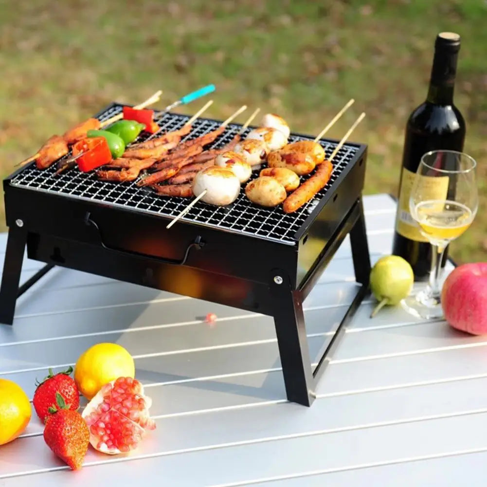 Foldable Charcoal Grill for Outdoor Folding Card Stove for Outdoor Use Portable Stainless Steel Bbq Grills for Outdoor Picnic