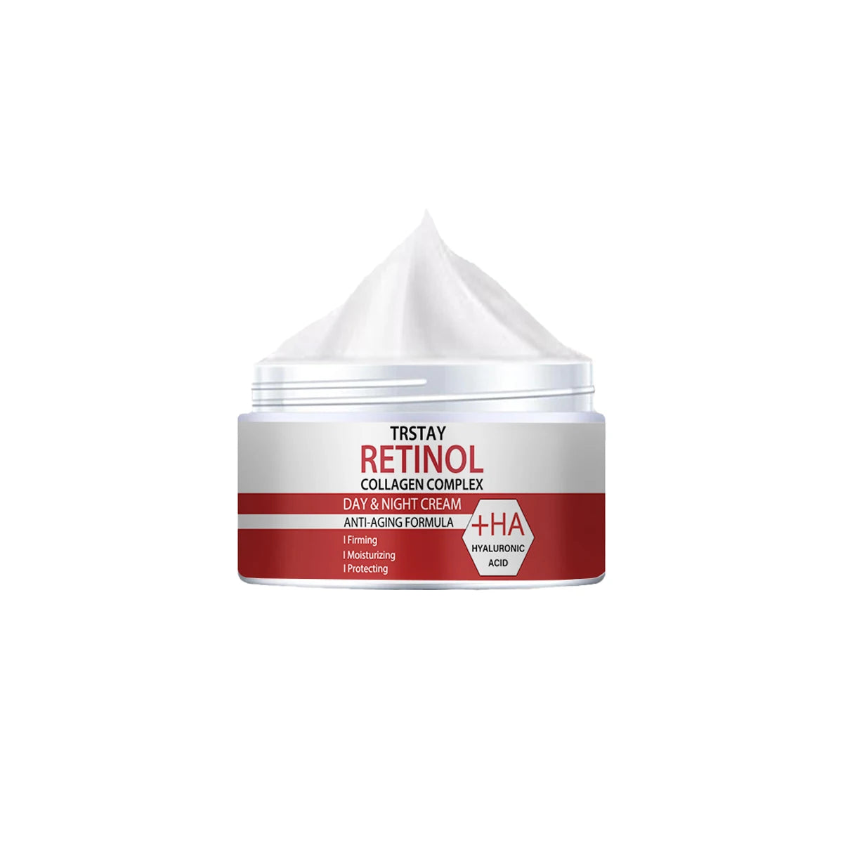 Retinol hyaluronic acid collagen complex, tightens skin, brightens skin tone, and repairs damaged skin