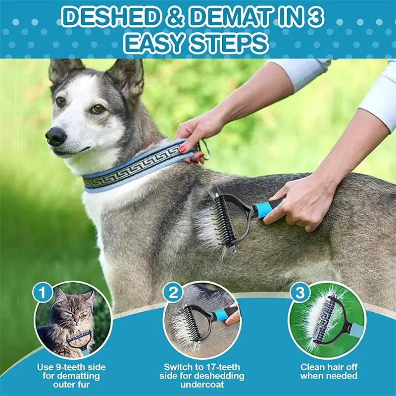 Professional Dog Brush Pet Hair Remover Dog Grooming Comb Removes Hairs Cats Dogs Animal Hair Brush Dog Accessories Pet Items