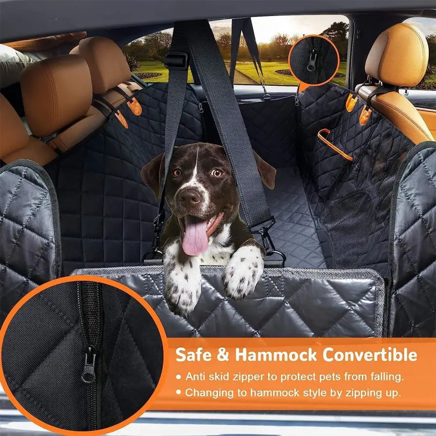 Car Seat Cover for BacDog k Seat, 100% Waterproof Dog Car Hammock with Visual Mesh Window and Side Zipper Car Seat & Door Protec