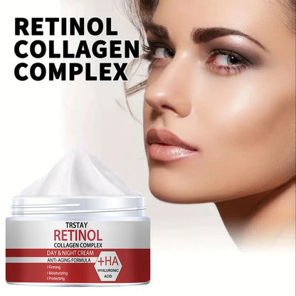 Retinol hyaluronic acid collagen complex, tightens skin, brightens skin tone, and repairs damaged skin